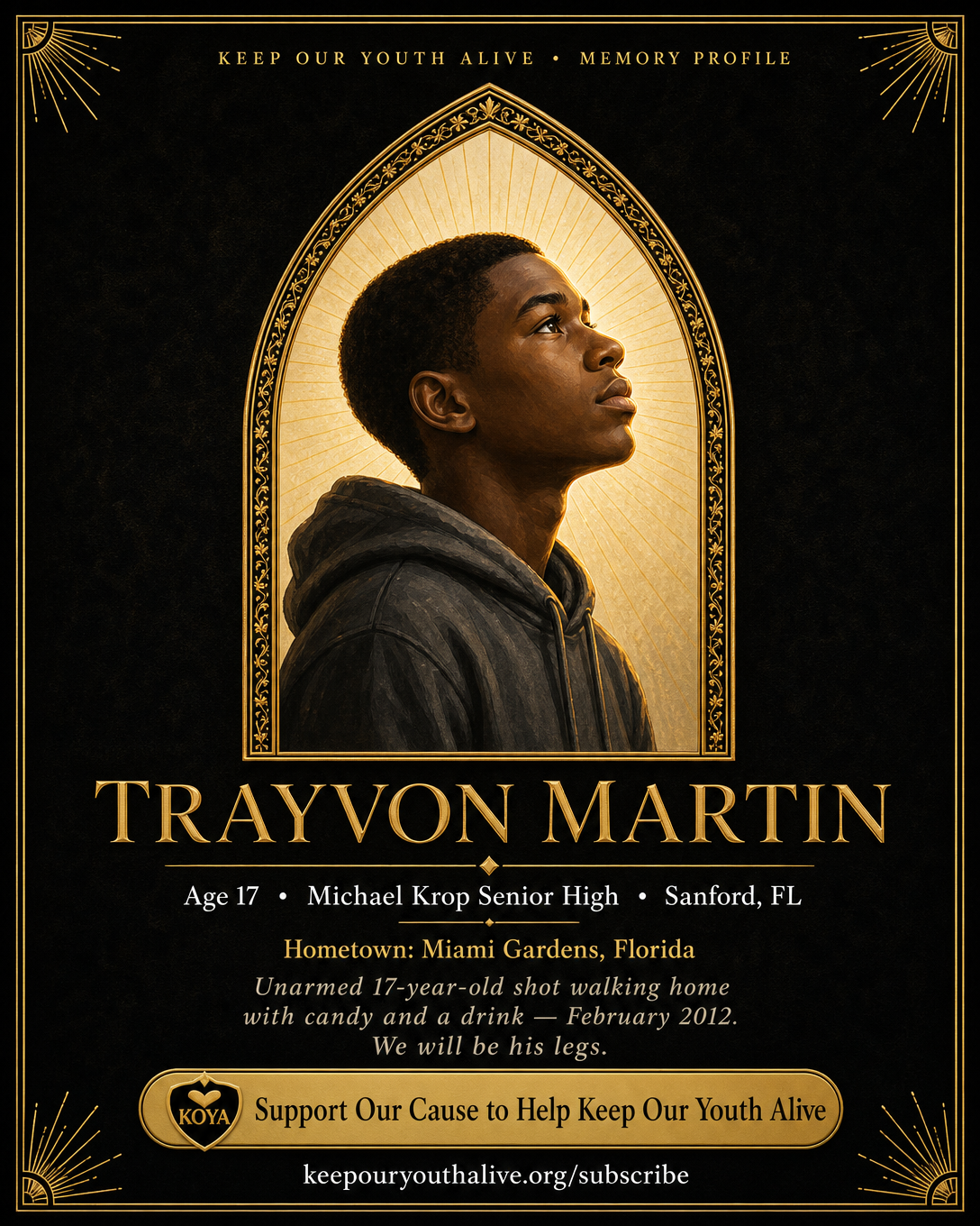 Trayvon Martin — KOYA Memory Profile