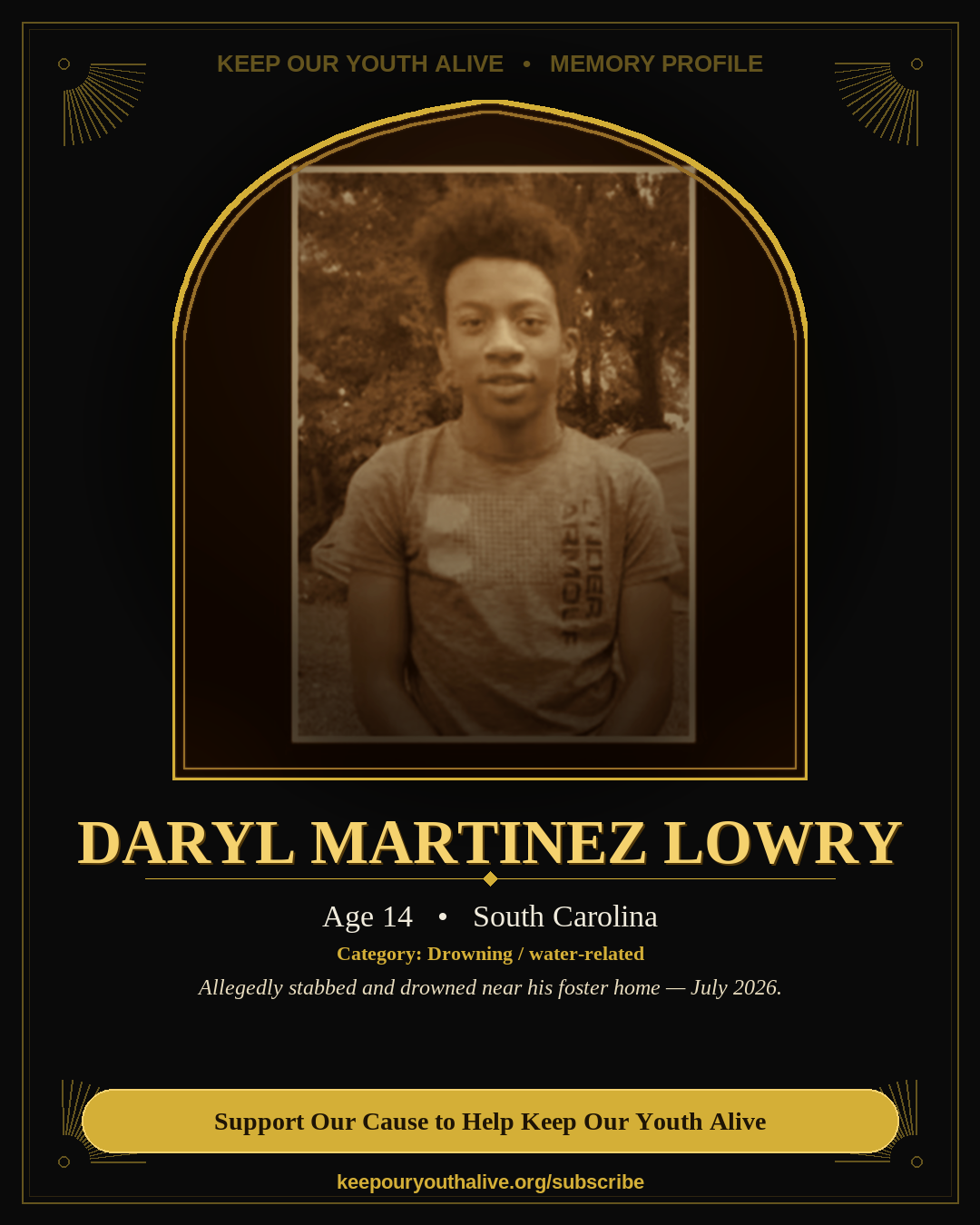 Daryl Martinez Lowry — KOYA Memory Profile