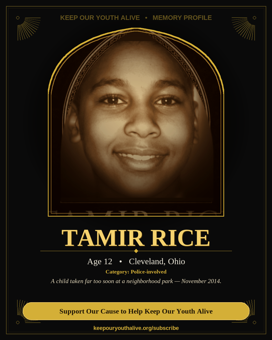 Tamir Rice — KOYA Memory Profile