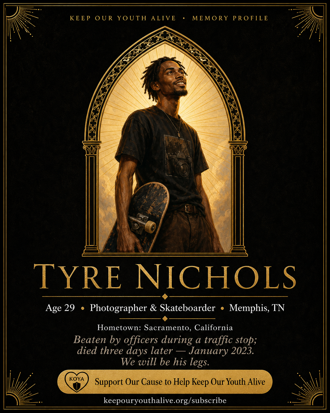 Tyre Nichols — KOYA Memory Profile